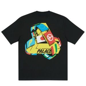 NWT 2021 PALACE TRI-FLAG MENS MEDIUM BLACK DEADSTOCK IN RETAIL ZIP-LOC